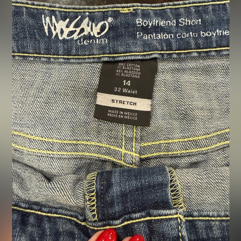 Mossimo Supply Co. Distressed Blue Jean Shorts - Picture 3 of 3